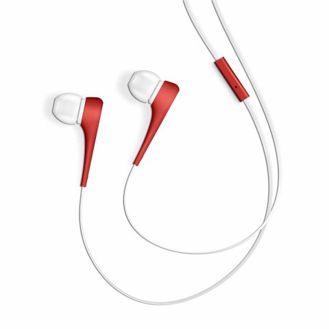  Headset Intrauditivo Energy Sistem Style 1+ Red, Micro Integrado, Control Talk Cable Plano Jack 3.5mm