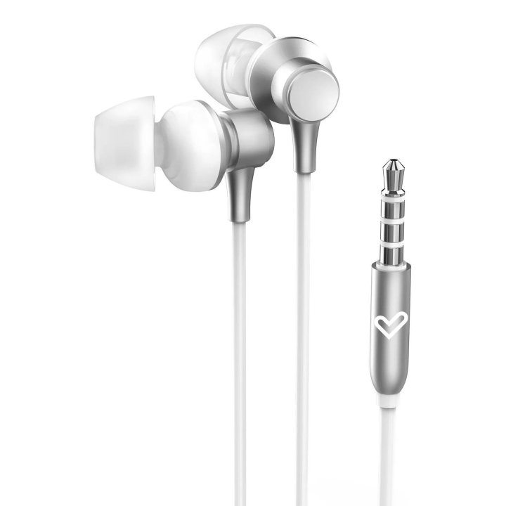 Auricular Intrauditivo Energy Sistem Metallized Jack 3.5mm Control Remoto Aluminio Blanco Con Mic