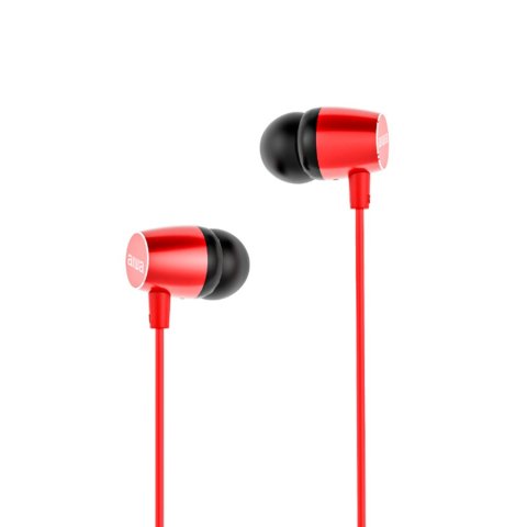Auricular Intrauditivo Aiwa Estm-30rd Rojo 3,5mm Dreiver Neodimio 10mm Dinamico Micro Incorporado
