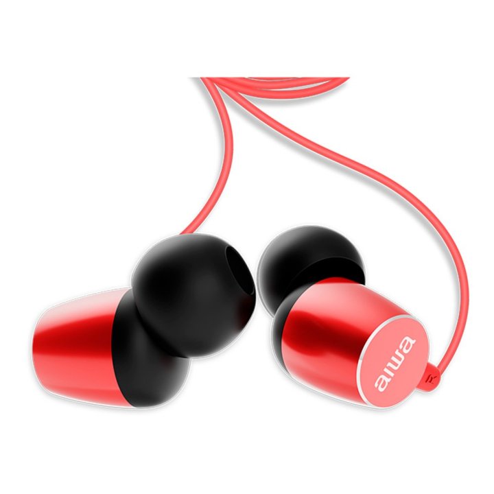 Auricular Intrauditivo Aiwa Estm-30rd Rojo 3,5mm Dreiver Neodimio 10mm Dinamico Micro Incorporado