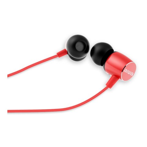 Auricular Intrauditivo Aiwa Estm-30rd Rojo 3,5mm Dreiver Neodimio 10mm Dinamico Micro Incorporado