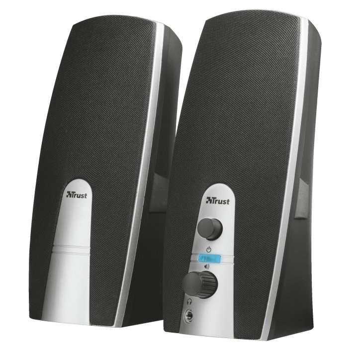 Altavoces 2.0 Trust 2.0 Mila 5w Rms 10w Max Autoalimentado Usb Conexion Frontal Negro 16697