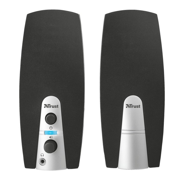 Altavoces 2.0 Trust 2.0 Mila 5w Rms 10w Max Autoalimentado Usb Conexion Frontal Negro 16697