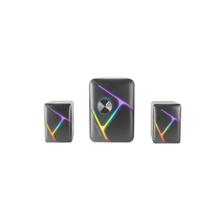 Altavoces 2.1 Mars Gaming Rgb Dinamico 35w 3d Surround Negros Control De Volumen Alim. Usb Jack 3.5