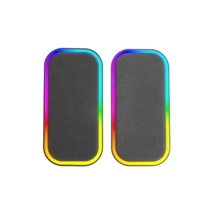 Altavoces 2.0 Bluetooth Mars Gaming Msom Negro 20w Dsp Iluminacion Rgb Aux -in Control Volumen