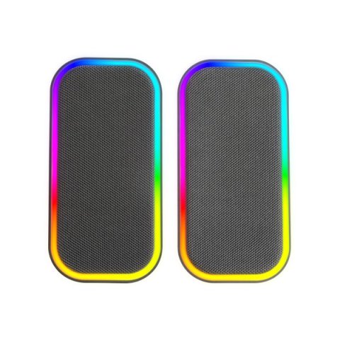 Altavoces 2.0 Bluetooth Mars Gaming Msom Negro 20w Dsp Iluminacion Rgb Aux -in Control Volumen