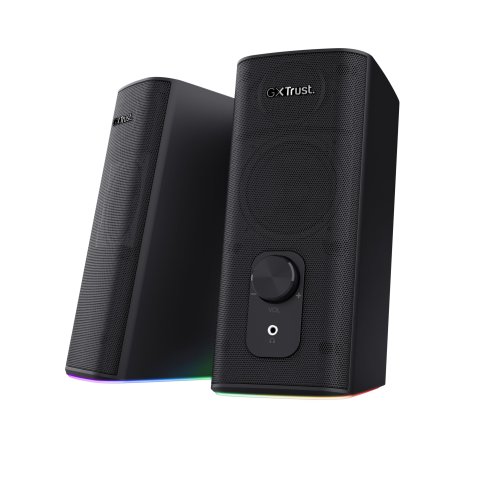 Altavoces 2.0 Bluetooth Trust Cetic 24970 18w Color Negro Bt Y Jack 3.5mm Control De Volumen Alimentado Por Usb