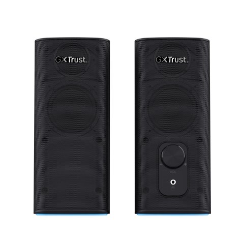 Altavoces 2.0 Bluetooth Trust Cetic 24970 18w Color Negro Bt Y Jack 3.5mm Control De Volumen Alimentado Por Usb