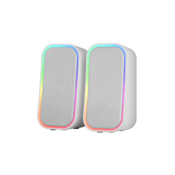 Altavoces 2.0 Bluetooth Mars Gaming Msomw Blanco 20w Dsp Iluminacion Rgb Aux -in Control Volumen