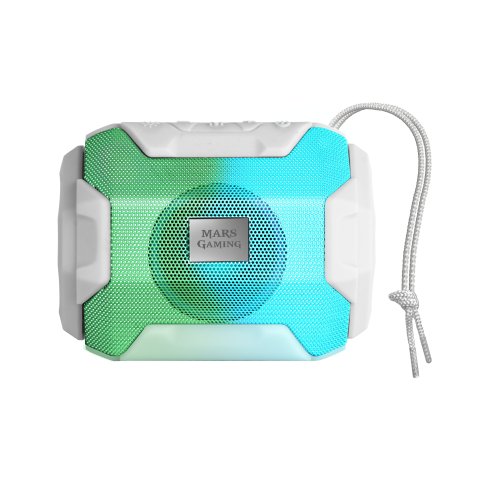 Altavoz Bluetooth Portable Mas Gaming Msbax White 10w Radio Fm, Puerto Usb Y Microsd Iluminacion Rgb 8 Efectos