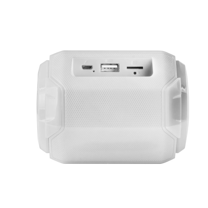 Altavoz Bluetooth Portable Mas Gaming Msbax White 10w Radio Fm, Puerto Usb Y Microsd Iluminacion Rgb 8 Efectos