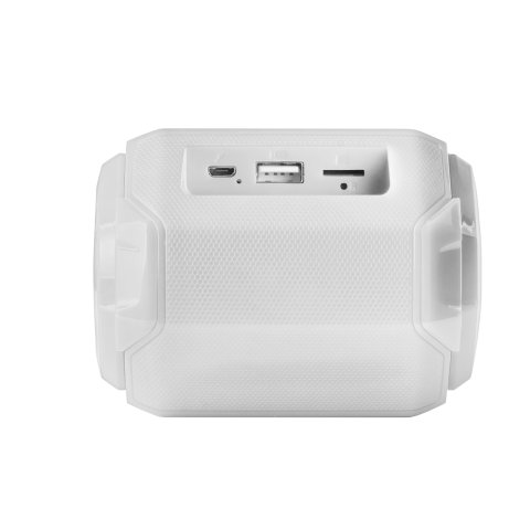 Altavoz Bluetooth Portable Mas Gaming Msbax White 10w Radio Fm, Puerto Usb Y Microsd Iluminacion Rgb 8 Efectos