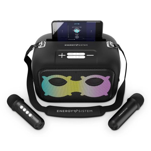Altavoz Bluetooth Portable Energy Sistem Karaokestar 60w True Wireless Led 8h Bat 2 Mic Inalambricos Soporte Para Movil 