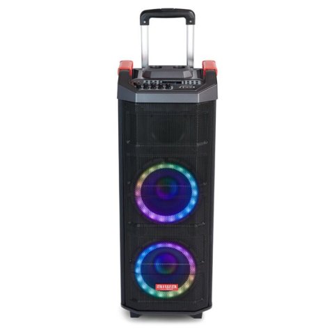 Altavoz Bluetooth Trolley Aiwa Kbtus-608 Bluetooth 5.0 Salida 80w Rms Radio Fm 2 Microfonos Inalambricos Incluidos