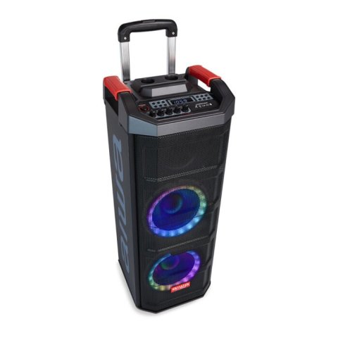 Altavoz Bluetooth Trolley Aiwa Kbtus-608 Bluetooth 5.0 Salida 80w Rms Radio Fm 2 Microfonos Inalambricos Incluidos