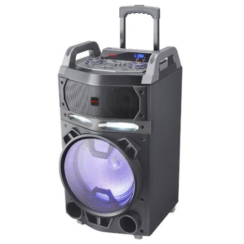 Altavoz Bluetooth Trolley Aiwa Kbtus-700 Bluetooth 4.2 Salida 80w Rms Bateria 7000mah Radio Fm 2 Microfonos Inalambricos Incl
