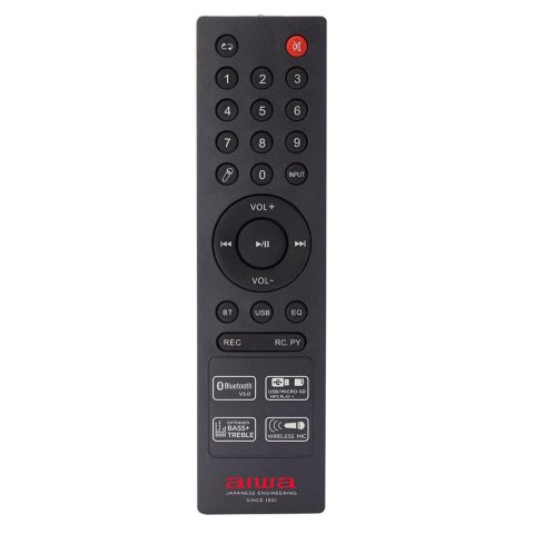 Altavoz Bluetooth Trolley Aiwa Kbtus-400 Bluetooth 5.0 Salida 50w Rms Bateria Radio Fm Microfonos Inalambrico Incluido