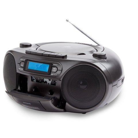 Radio Cd Bluetooth Portable Aiwa Boombox Bbtu-550 Black 6w Rms Bt Radio Fm Mp3 Casetes Y Usb