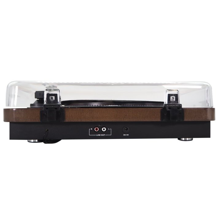 Tocadiscos Bluetooth Aiwa Gbtur-120 Madera Bt 5.0 + Edr Plato 27.5cm Tres Velocidades 33, 45, 78 Rpm Lector Grabador Usb sd R