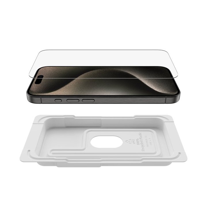 Protector De Pantalla Belkin Ova138zz Iphone 15 Pro Max Temperedglass Screenforce