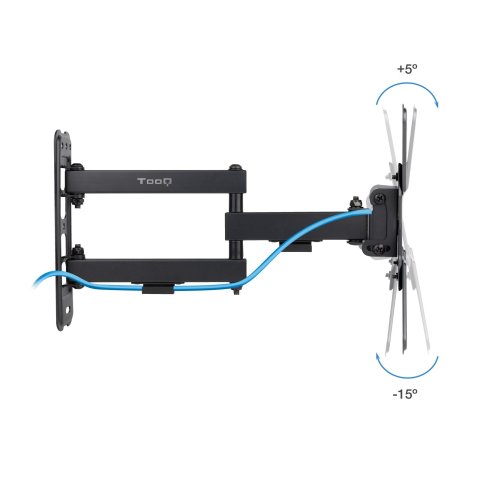 Soporte De Pared Tooq Lp1345tn-b Para Pantalla 13-43 Max. 20kg Vesa Max. 200x200 Un Brazo Negro