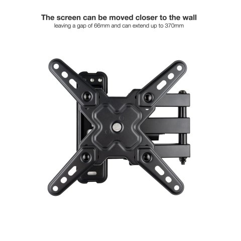 Soporte De Pared Tooq Lp1345tn-b Para Pantalla 13-43 Max. 20kg Vesa Max. 200x200 Un Brazo Negro