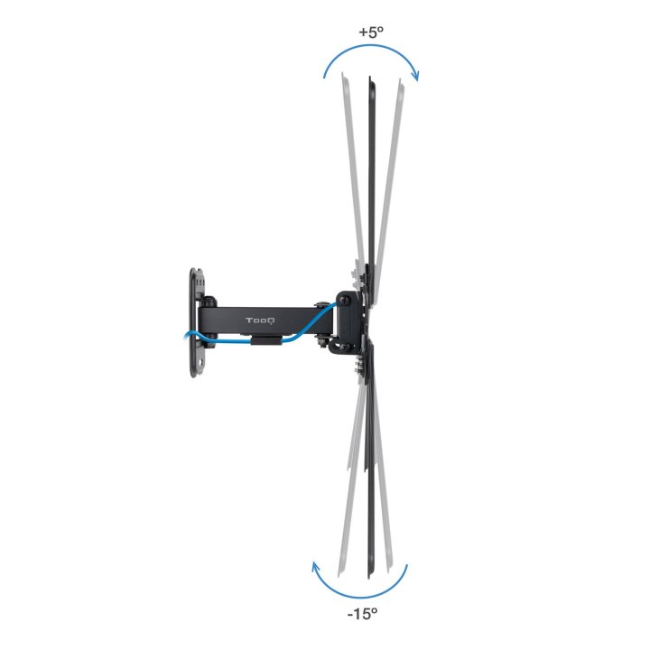 Soporte De Pared Tooq Lp1355tn-b Para Pantalla 13-55 Max. 25kg Vesa Max. 400x400 Un Brazo Negro