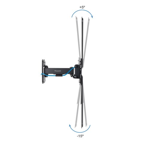 Soporte De Pared Tooq Lp1355tn-b Para Pantalla 13-55 Max. 25kg Vesa Max. 400x400 Un Brazo Negro