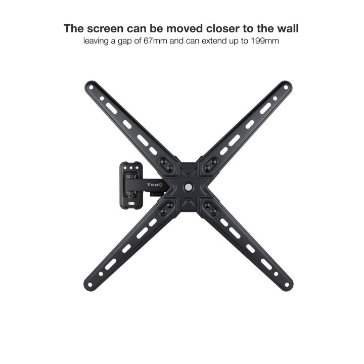 Soporte De Pared Tooq Lp1355tn-b Para Pantalla 13-55 Max. 25kg Vesa Max. 400x400 Un Brazo Negro