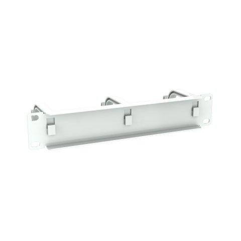 Panel Organizador De Cables 1u Para Armario Rack 10" Color Gris Claro (ral 7035)