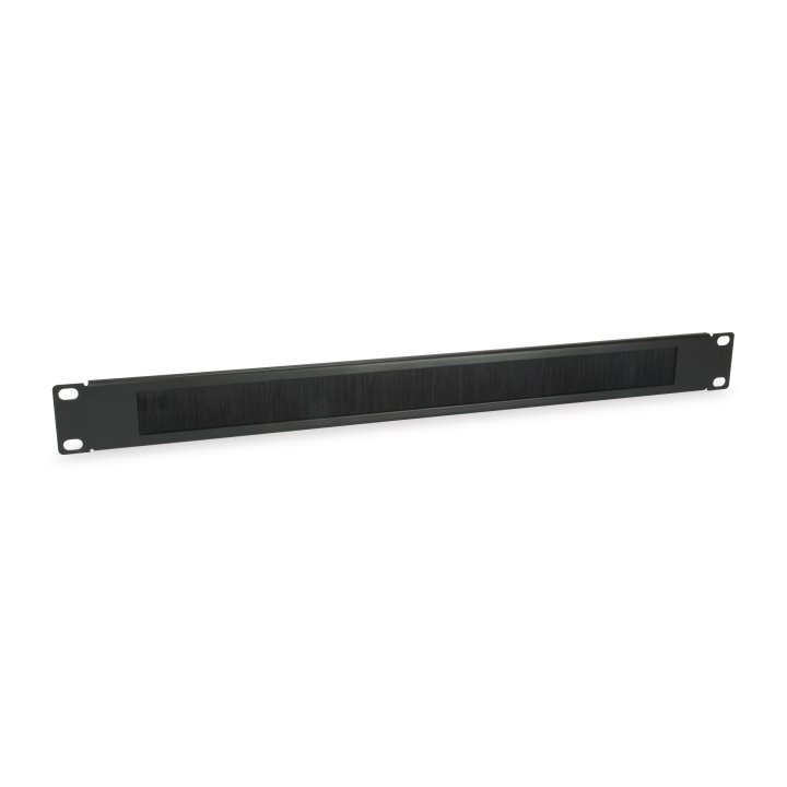 Panel Pasacables Con Cepillo Equip 1u Con Barra De Soporte Rack19" Color Negro