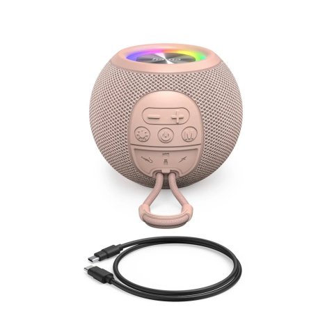 Altavoz Bluetooth Portable Hama Ball Shape 5w Iluminacion Led Tws Bateria 10h Manos Libres Color Rosa