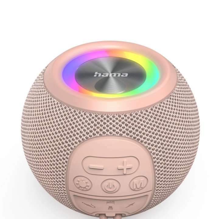 Altavoz Bluetooth Portable Hama Ball Shape 5w Iluminacion Led Tws Bateria 10h Manos Libres Color Rosa