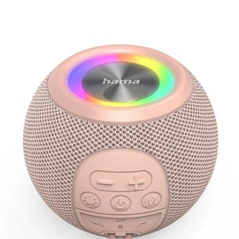Altavoz Bluetooth Portable Hama Ball Shape 5w Iluminacion Led Tws Bateria 10h Manos Libres Color Rosa