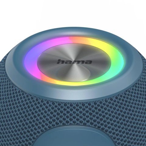 Altavoz Bluetooth Portable Hama Ball Shape 5w Iluminacion Led Tws Bateria 10h Manos Libres Color Azul