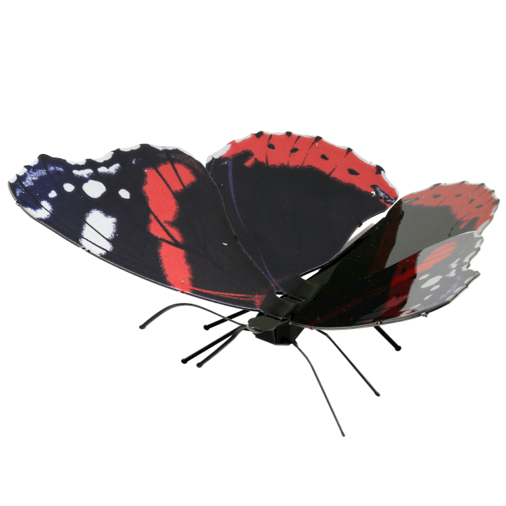 Maqueta 3d Metal Fascinations Mariposa Red Admiral Montaje Sin Pegamento Ni Soldadura Maquetas 3d