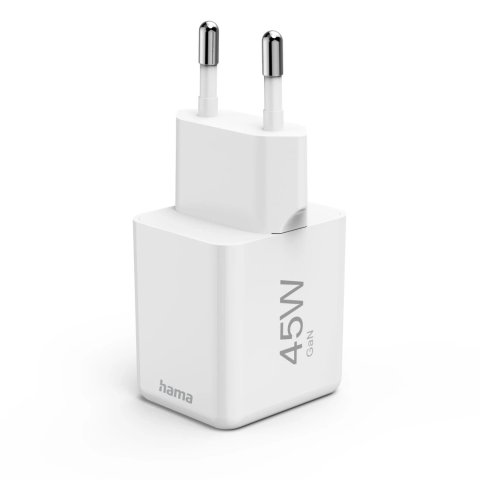Cargador De Pared Hama Super Mini 1xusb-c Gan 45w Quick Charge Power Delivery Color Blanco