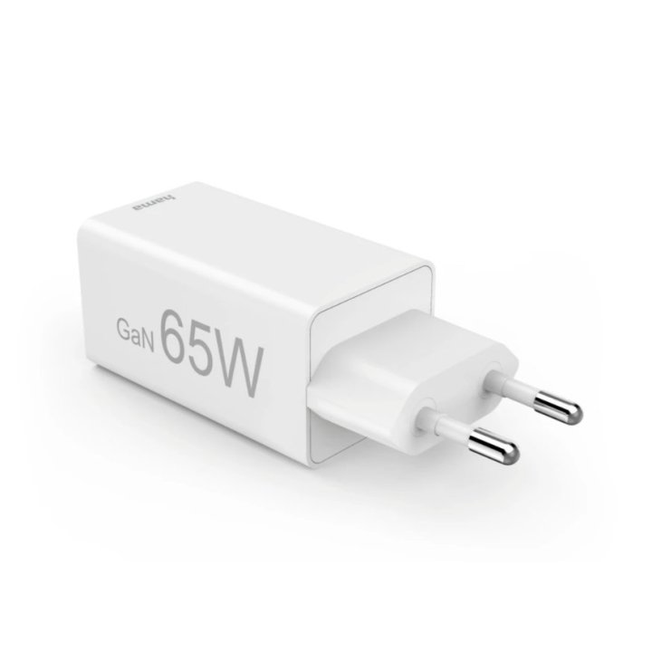 Cargador De Pared Hama Mini 2xusb-c 1xusb-a Gan 65w Quick Charge Power Delivery Color Blanco