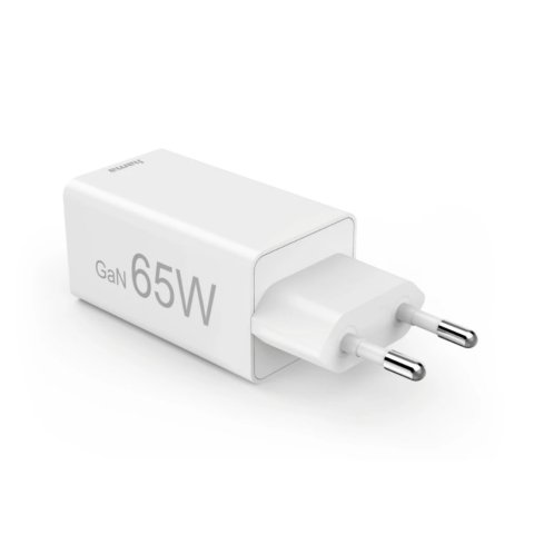 Cargador De Pared Hama Mini 2xusb-c 1xusb-a Gan 65w Quick Charge Power Delivery Color Blanco