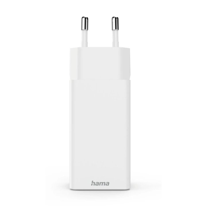 Cargador De Pared Hama Mini 2xusb-c 1xusb-a Gan 65w Quick Charge Power Delivery Color Blanco