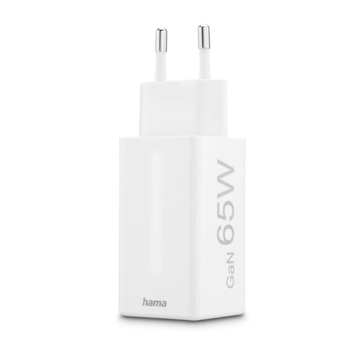 Cargador De Pared Hama Mini 2xusb-c 1xusb-a Gan 65w Quick Charge Power Delivery Color Blanco