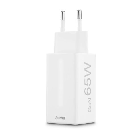 Cargador De Pared Hama Mini 2xusb-c 1xusb-a Gan 65w Quick Charge Power Delivery Color Blanco