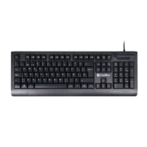 Teclado Usb Con Lector Dnie Coolbox Dnie 4.0 Y Smartcard Integrado Color Negro