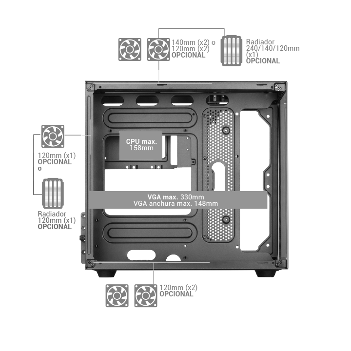 Caja Microatx Cube Gaming Mars Gaming Mc-view...