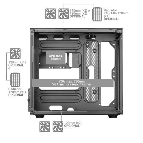 Caja Microatx Cube Gaming Mars Gaming Mc-view...