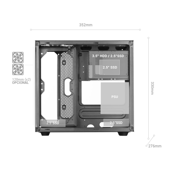 Caja Microatx Cube Gaming Mars Gaming Mc-view...