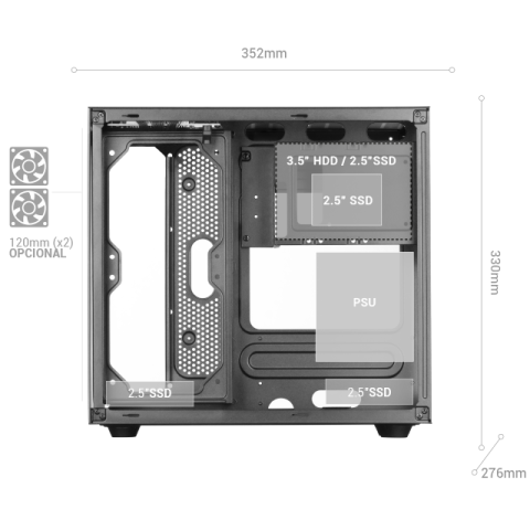 Caja Microatx Cube Gaming Mars Gaming Mc-view...
