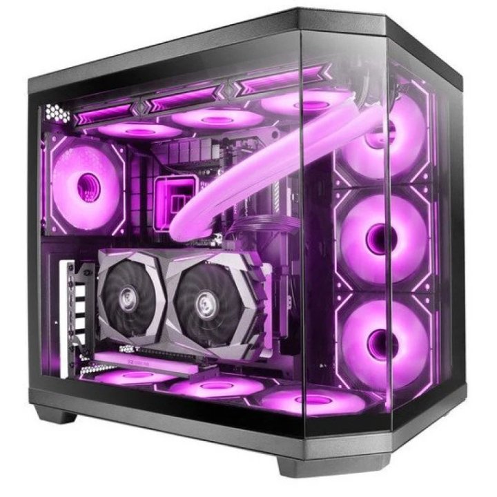 Caja Atx Semitorre Gaming Mars Gaming Mc3tcore Color Negro 3 Paneles De Cristal Templado Doble Camara Lateral