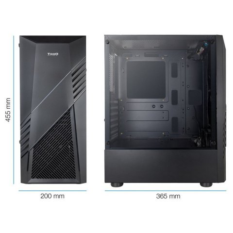 Caja Atx Semitorre Gaming Tooq Tqgcc102-b...