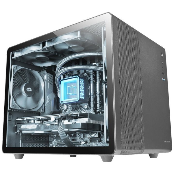 Caja Microatx Cube Gaming Mars Gaming Mcm Pro Black Frontal Mesh Diseño Cube 3xventiladores 120mm Rgb Lateral De Cristal Temp